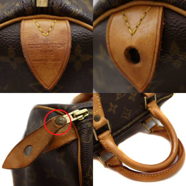 2187 9 Louis Vuitton Speedy 25 Monogram Canvas Handbag Brown