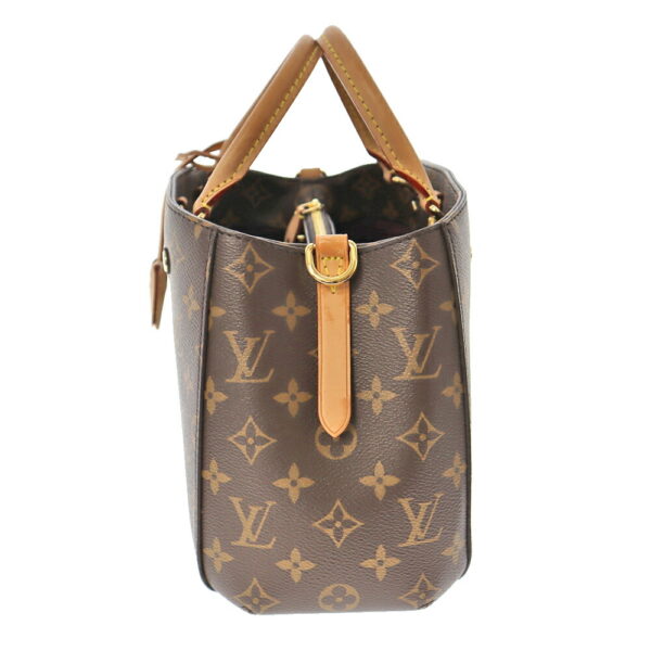 22 1246 33 Louis Vuitton Montaigne MM Handbag Monogram Canvas Brown Purple