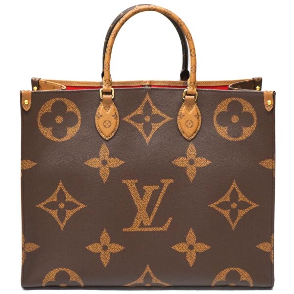 22 132 1 Louis Vuitton On the Go GM 2WAY Bag Giant Reverse Brown