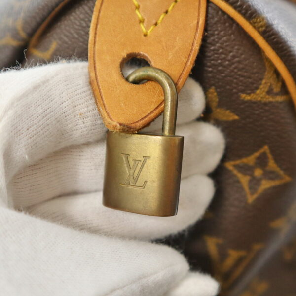 22 1428 9 Louis Vuitton Speedy 35 Handbag Monogram Canvas Brown