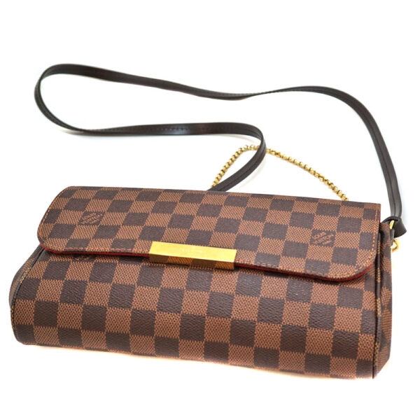 22 1728 13 Louis Vuitton Favorite MM 2Way Bag Canvas Brown