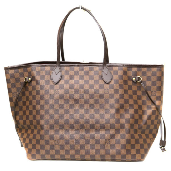 22 1738 3 Louis Vuitton Neverfull GM Tote Bag Damier Brown