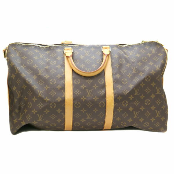 22 2070 1 Louis Vuitton Keepall Bandouliere 55 Bag Monogram Brown