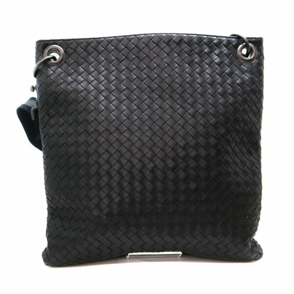 22 2165 1 Bottega Veneta Messenger Shoulder Bag Leather Black