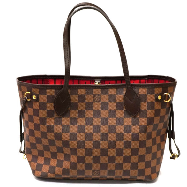 22 2203 1 Louis Vuitton Neverfull PM Tote Bag Damier Ebene Brown