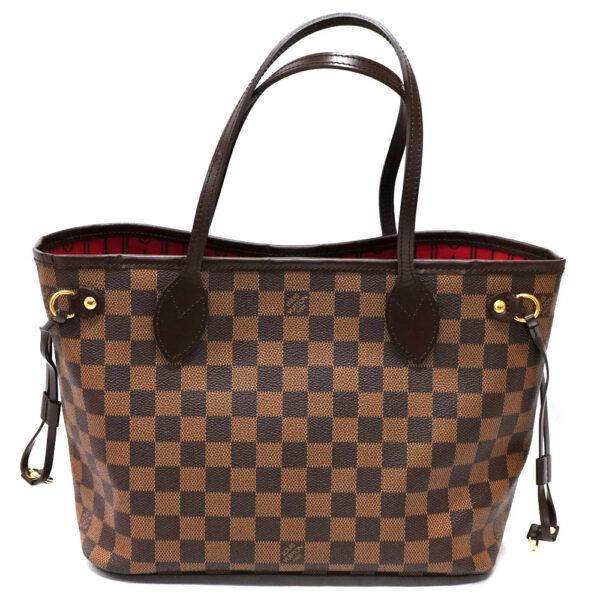 22 2203 2 Louis Vuitton Neverfull PM Tote Bag Damier Ebene Brown