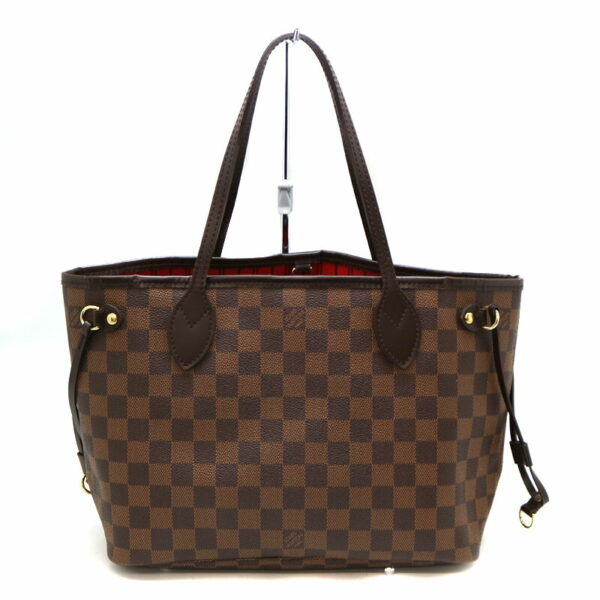 22 2250 1 Louis Vuitton Neverfull PM Tote Bag Damier Canvas Ebene Brown