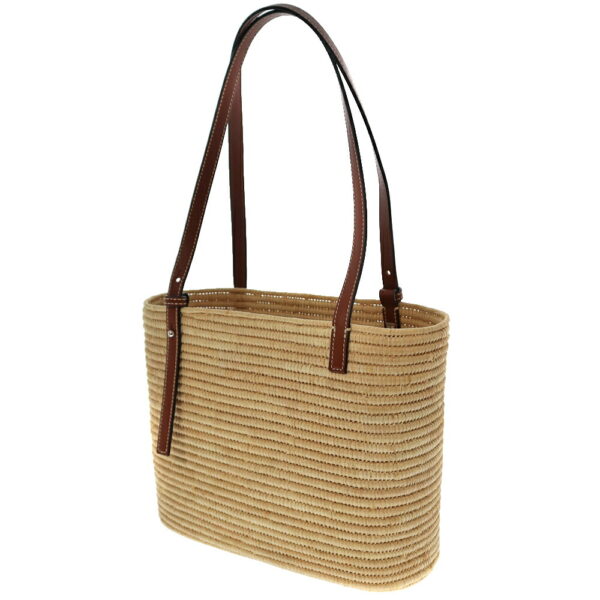 22 2296 2 Loewe Raffia Palm Leaf Handbag Natural Tan Beige