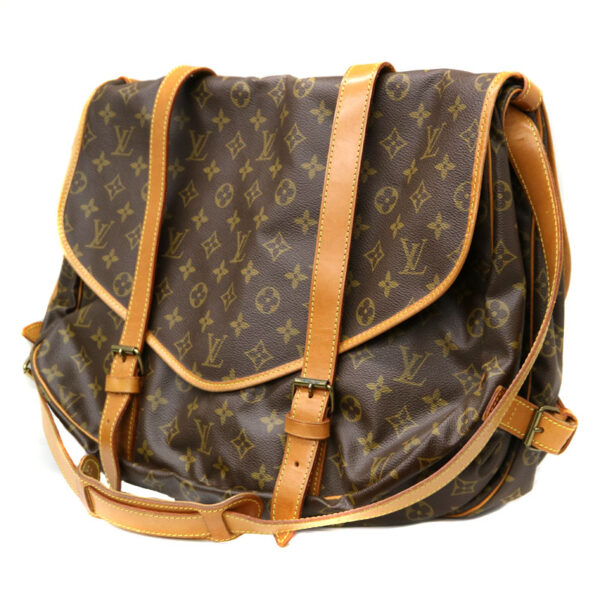 22 2431 1 Louis Vuitton Saumur 43 Shoulder Bag Monogram Canvas Brown