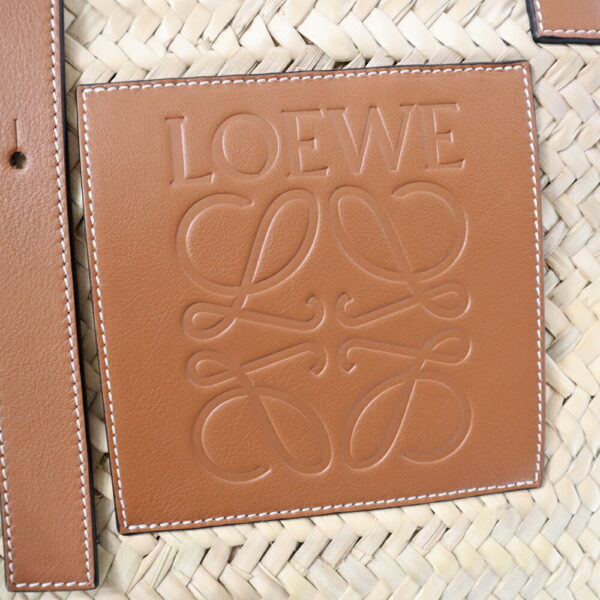 22 2550 11 Loewe Basket Palm Leaf Tote Bag Tan Beige