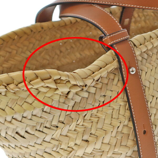 22 2550 9 Loewe Basket Palm Leaf Tote Bag Tan Beige