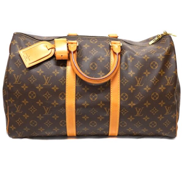 22 2990 1 Louis Vuitton Keepall 50 Monogram Canvas Bag Brown