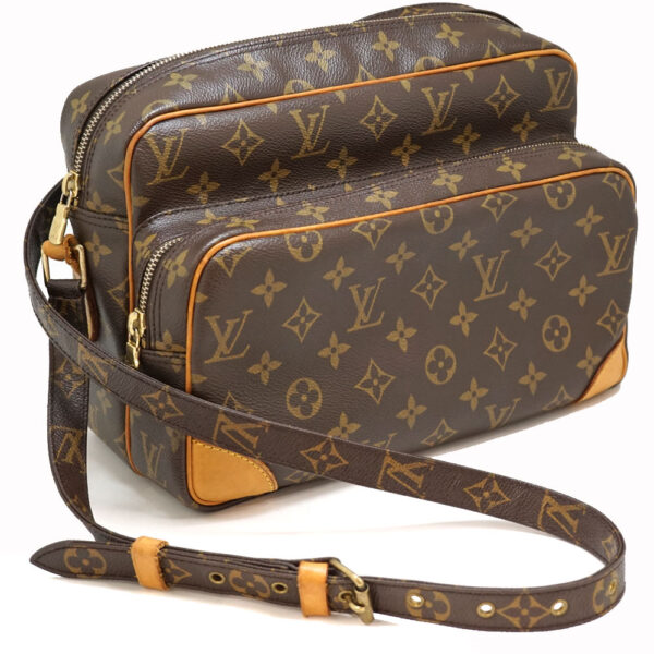 22 315 Louis Vuitton Nile Monogram Canvas Shoulder Bag Brown