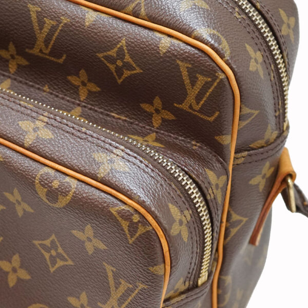 22 315 7 Louis Vuitton Nile Monogram Canvas Shoulder Bag Brown