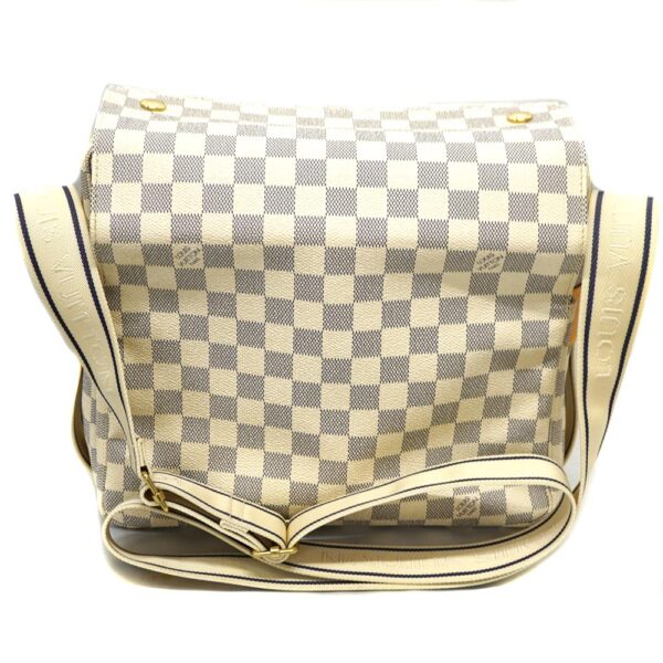 22 3182 2 Louis Vuitton Naviglio Damier Azur Canvas Shoulder Bag White