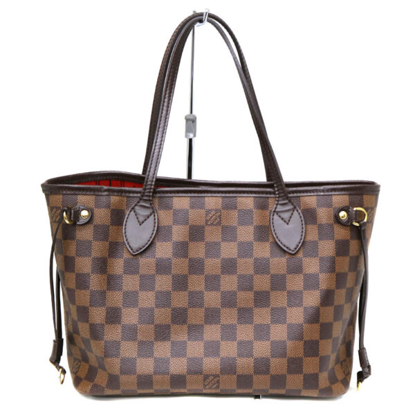 22 3201 3 Louis Vuitton Neverfull PM Tote Bag Damier Canvas Ebene Brown