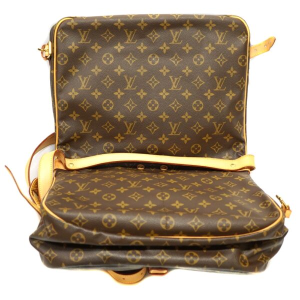 22 3202 9 Louis Vuitton Saumur 35 Monogram Canvas Shoulder Bag Brown