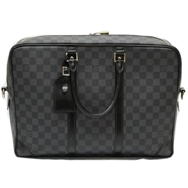 22 3302 2 Louis Vuitton Porte de Cumain Voyage Damier Graphite Business Bag