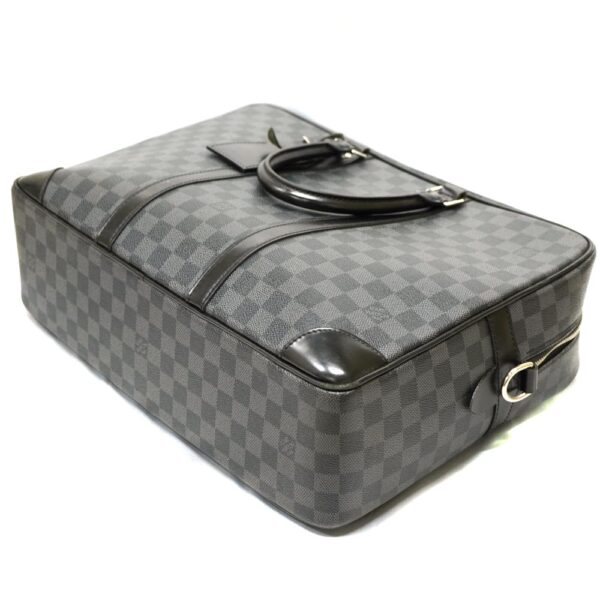 22 3302 6 Louis Vuitton Porte de Cumain Voyage Damier Graphite Business Bag