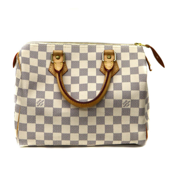 22 3439 1 Louis Vuitton Speedy 25 Bag Damier Canvas Azure White