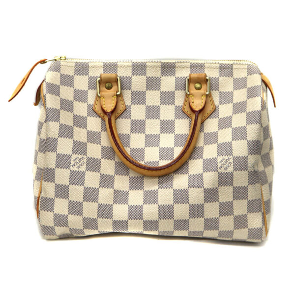 22 3439 2 Louis Vuitton Speedy 25 Bag Damier Canvas Azure White