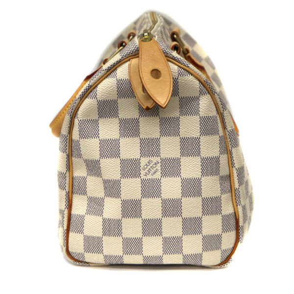 22 3439 3 Louis Vuitton Speedy 25 Bag Damier Canvas Azure White