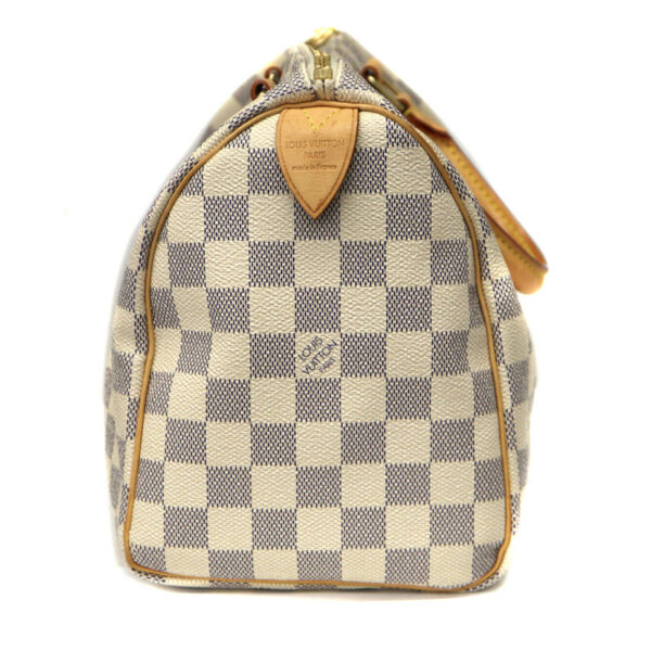 22 3439 4 Louis Vuitton Speedy 25 Bag Damier Canvas Azure White