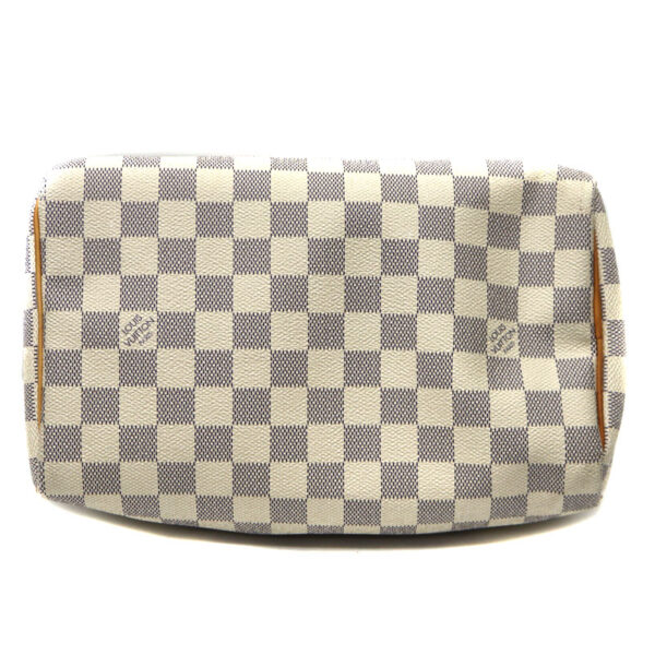 22 3439 5 Louis Vuitton Speedy 25 Bag Damier Canvas Azure White