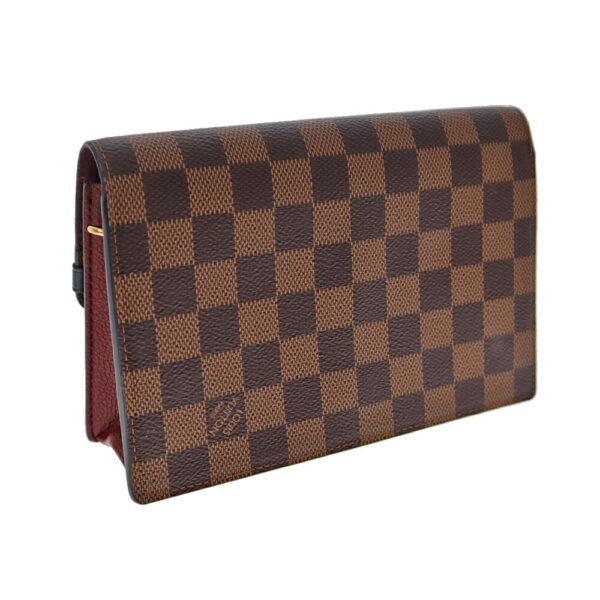 22 389 2 Louis Vuitton Vavin Chain Wallet Damier Canvas Black