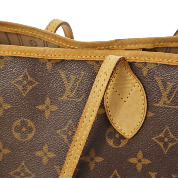 22 3968 10 Louis Vuitton Neverfull MM Tote Bag Monogram Canvas Brown