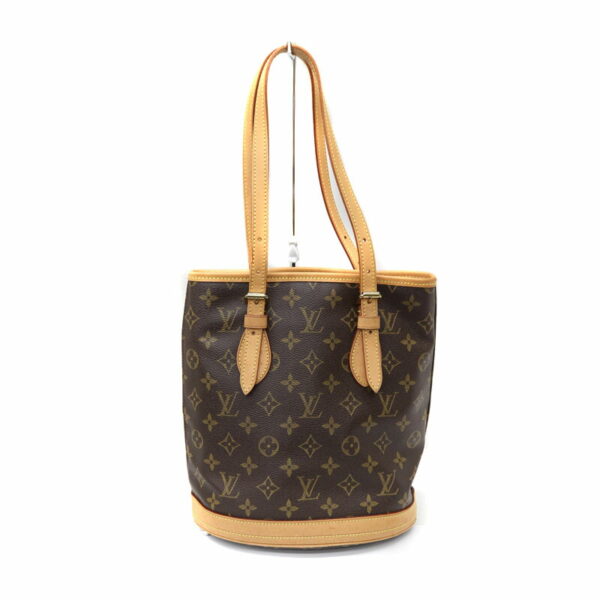 22 4439 1 Louis Vuitton Bucket PM Shoulder Bag Monogram Canvas Brown