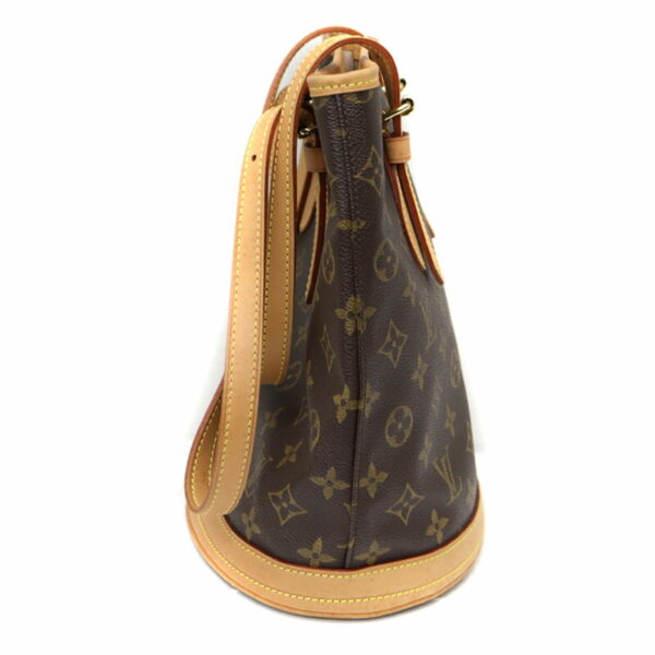 22 4439 3 Louis Vuitton Bucket PM Shoulder Bag Monogram Canvas Brown