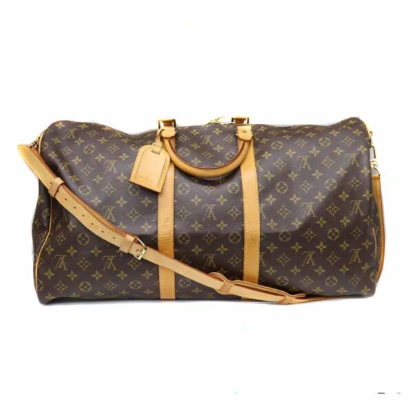 22 4663 1 Louis Vuitton Keepall Bandouliere 55 Travel Bag Canvas Brown