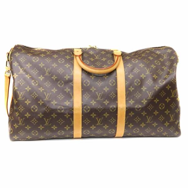 22 4663 2 Louis Vuitton Keepall Bandouliere 55 Travel Bag Canvas Brown