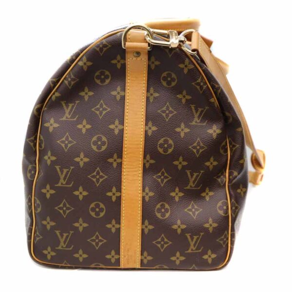 22 4663 4 Louis Vuitton Keepall Bandouliere 55 Travel Bag Canvas Brown