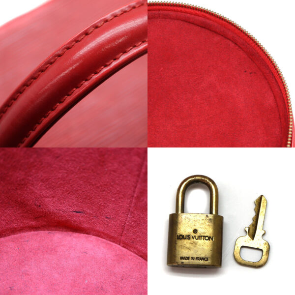 22 4798 10 Louis Vuitton Cannes Handbag Epi Leather Red