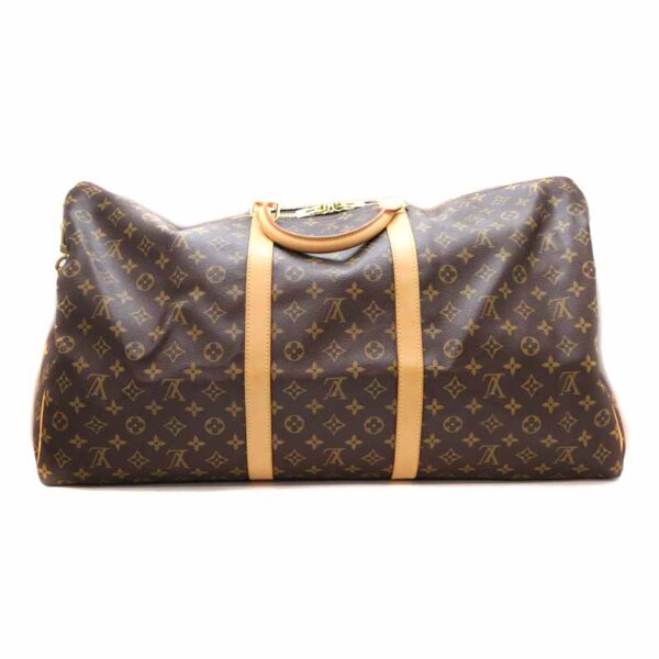 22 4868 2 Louis Vuitton Keepall Bandouliere 60 Bag Canvas Brown