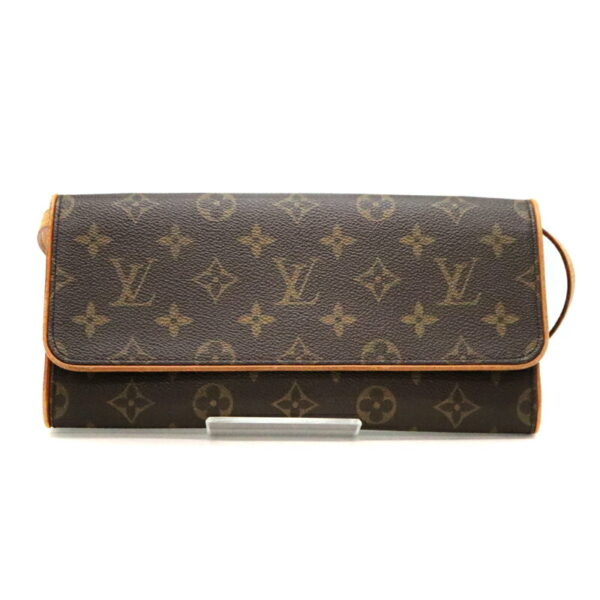 22 5107 1 Louis Vuitton Pochette Twin GM Shoulder Bag Monogram Canvas Brown