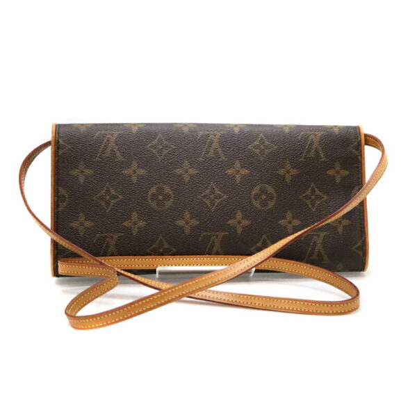 22 5107 2 Louis Vuitton Pochette Twin GM Shoulder Bag Monogram Canvas Brown