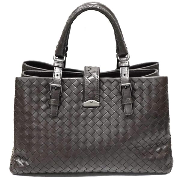 22 5124 2 Bottega Veneta Small Rome Tote Shoulder Handbag Leather Brown