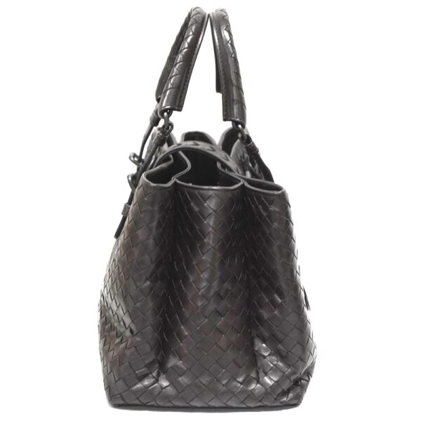 22 5124 3 Bottega Veneta Small Rome Tote Shoulder Handbag Leather Brown