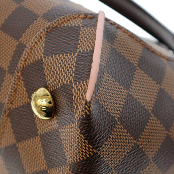 22 518 9 Louis Vuitton Kaisato Tote PM Handbag Damier Canvas Brown Pink