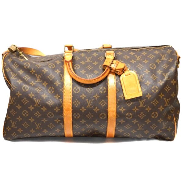 22 5209 1 Louis Vuitton Keepall Bandouliere 55 Monogram Canvas Bag Brown