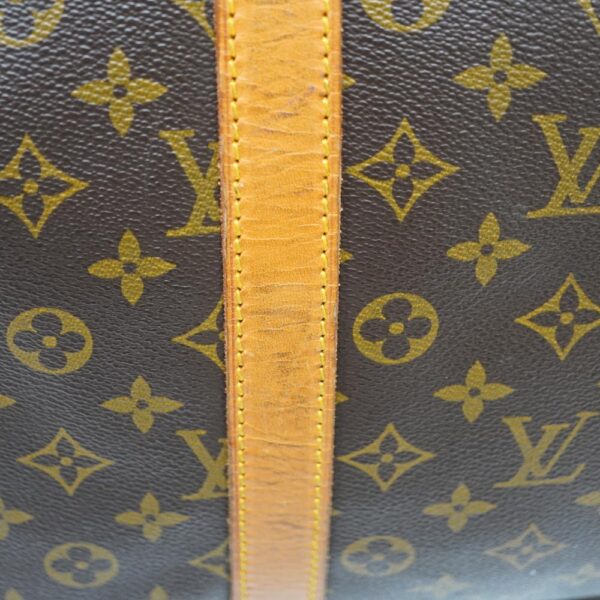 22 5209 10 Louis Vuitton Keepall Bandouliere 55 Monogram Canvas Bag Brown