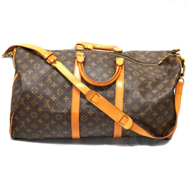 22 5209 2 Louis Vuitton Keepall Bandouliere 55 Monogram Canvas Bag Brown