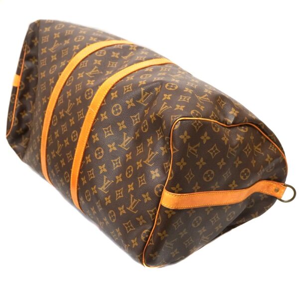 22 5209 6 Louis Vuitton Keepall Bandouliere 55 Monogram Canvas Bag Brown