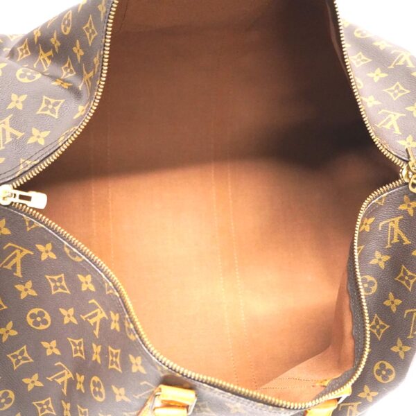 22 5209 7 Louis Vuitton Keepall Bandouliere 55 Monogram Canvas Bag Brown