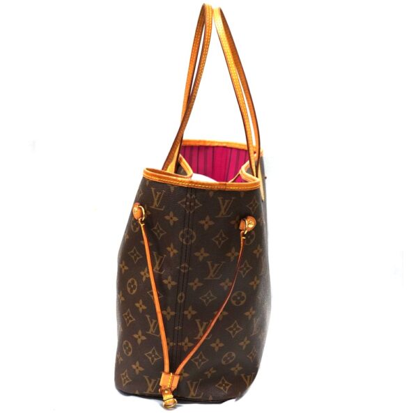 22 5519 3 Louis Vuitton Neverfull MM Monogram Canvas Tote Bag Pivoine Pink