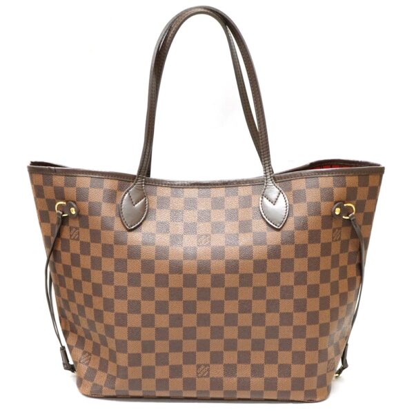 22 5694 1 Louis Vuitton Neverfull MM Damier Ebene Canvas Tote Bag Brown