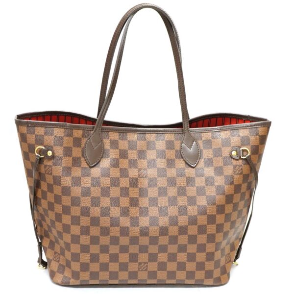 22 5694 2 Louis Vuitton Neverfull MM Damier Ebene Canvas Tote Bag Brown